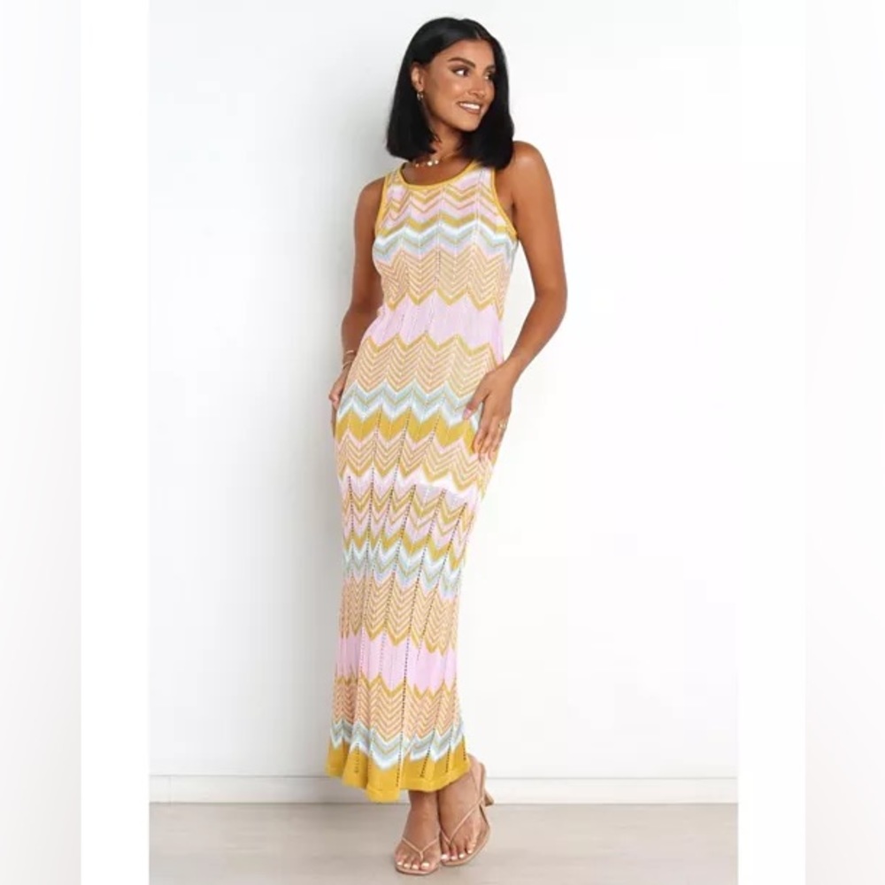 Petal & Pup Davie Crochet Knit Maxi Dress 10